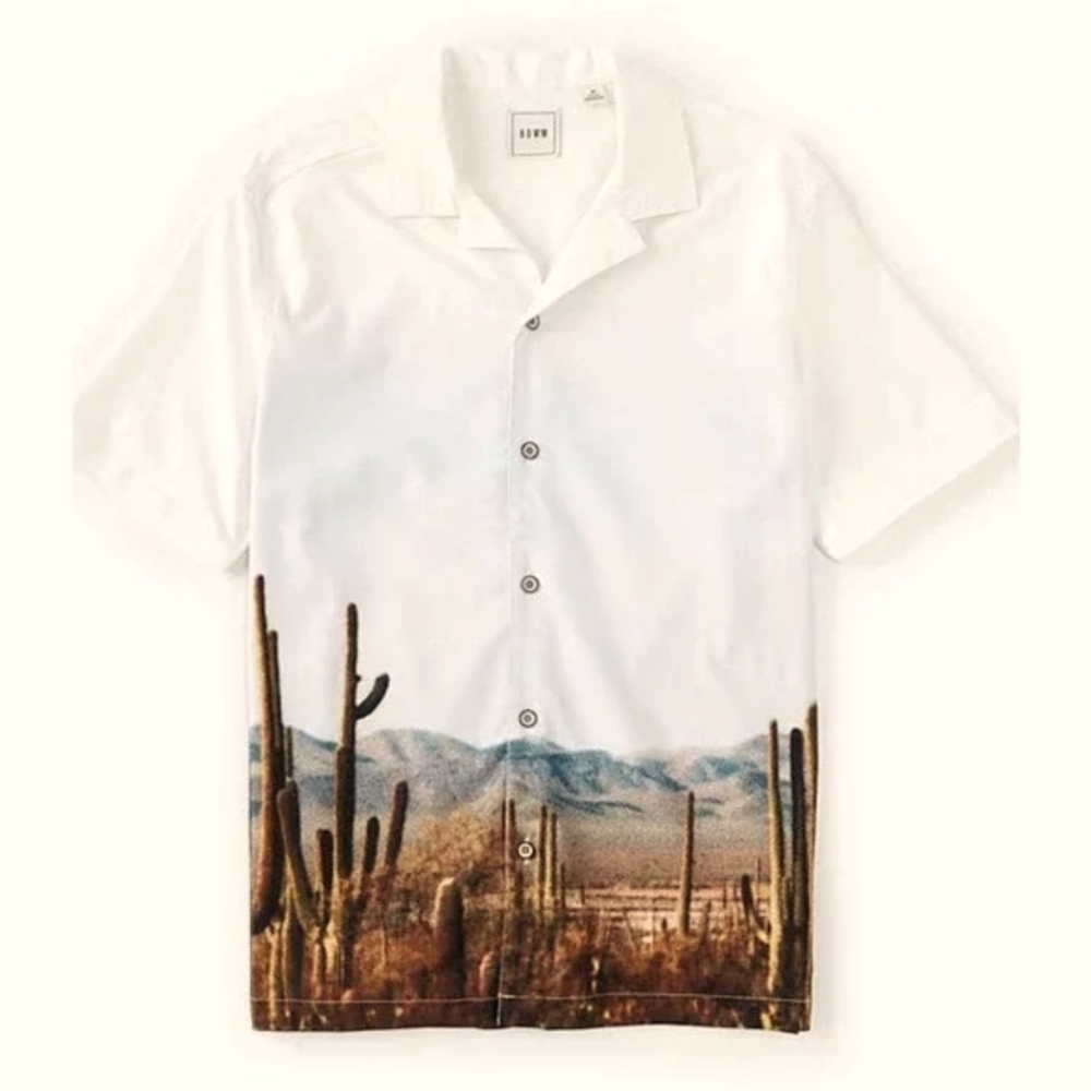 2/$15 NWT ROWM Printed Button Down Shirt M or XL Firm Price
